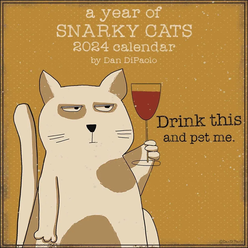 🐈⬛A Year of Snarky Cats 2024 Wall Calendar