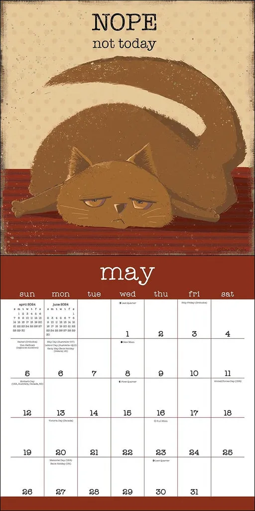 🐈⬛A Year of Snarky Cats 2024 Wall Calendar - Image 3