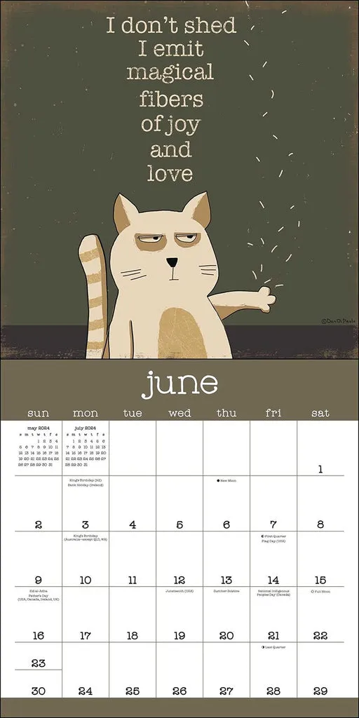 🐈⬛A Year of Snarky Cats 2024 Wall Calendar - Image 4