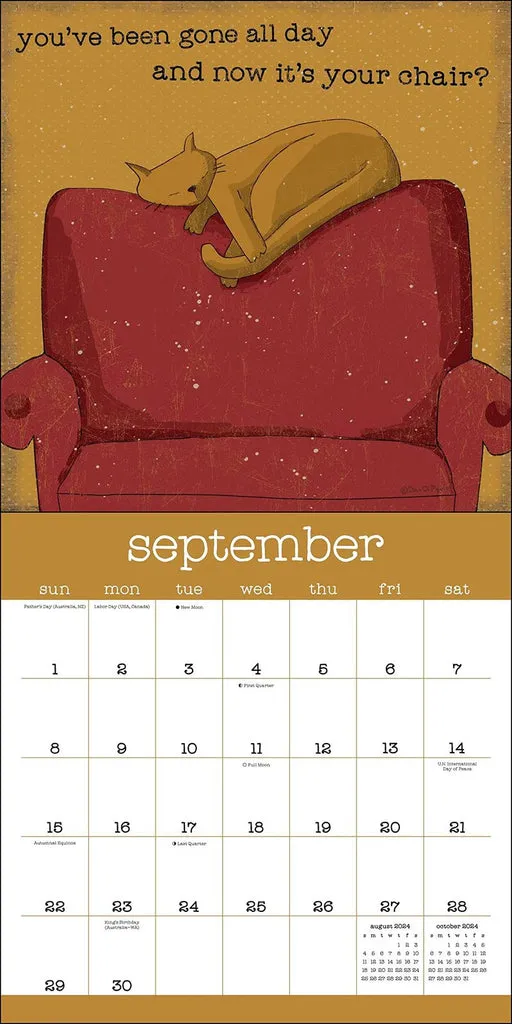 🐈⬛A Year of Snarky Cats 2024 Wall Calendar - Image 5