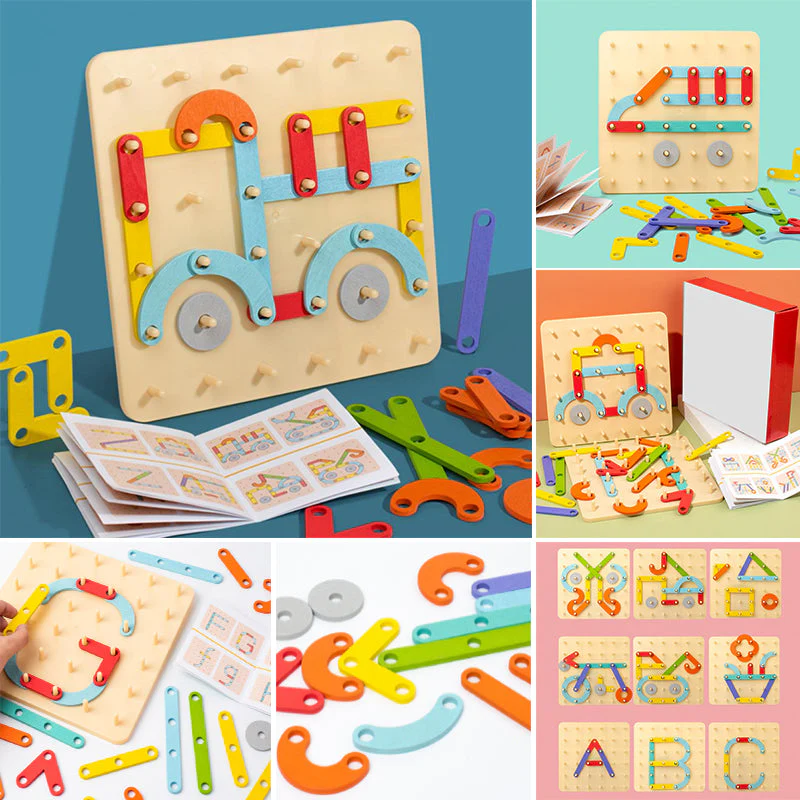 🌈💐Montessori Pegboard Puzzle💐 - Image 2
