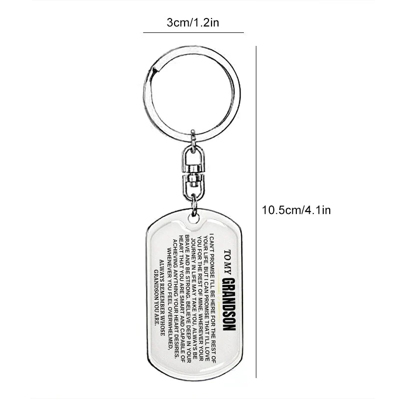 🎁Perfect Christmas Gift to Grandson-Personalized Keychain - Image 9