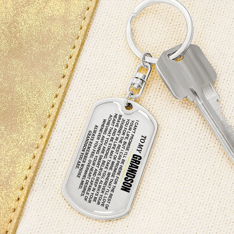 🎁Perfect Christmas Gift to Grandson-Personalized Keychain - Image 2
