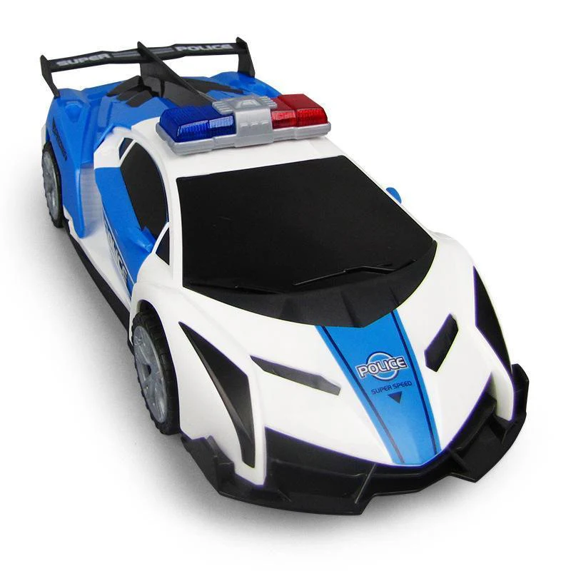 360 Degree Rotary Wheels Musical LED Lighting Electronic Police Car - Image 5