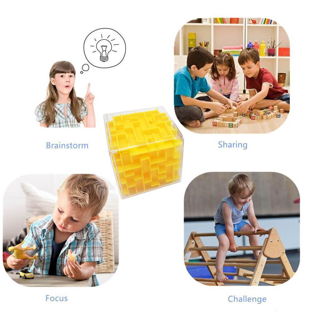 3D Cube Puzzle Maze Toy (Random Color) - Image 4