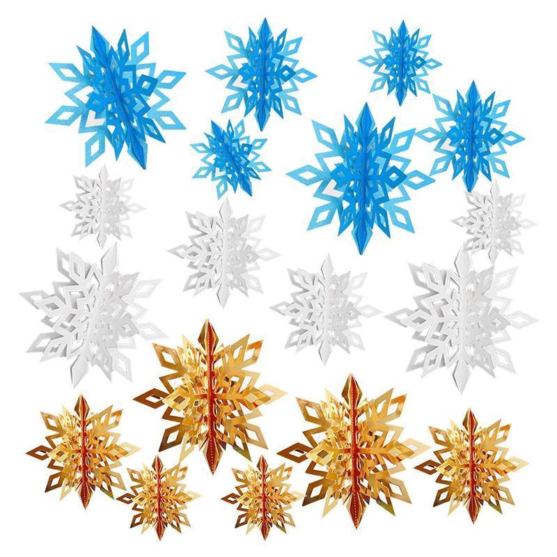 3D Snowflake Decorations (6/12 PCs) - Image 15