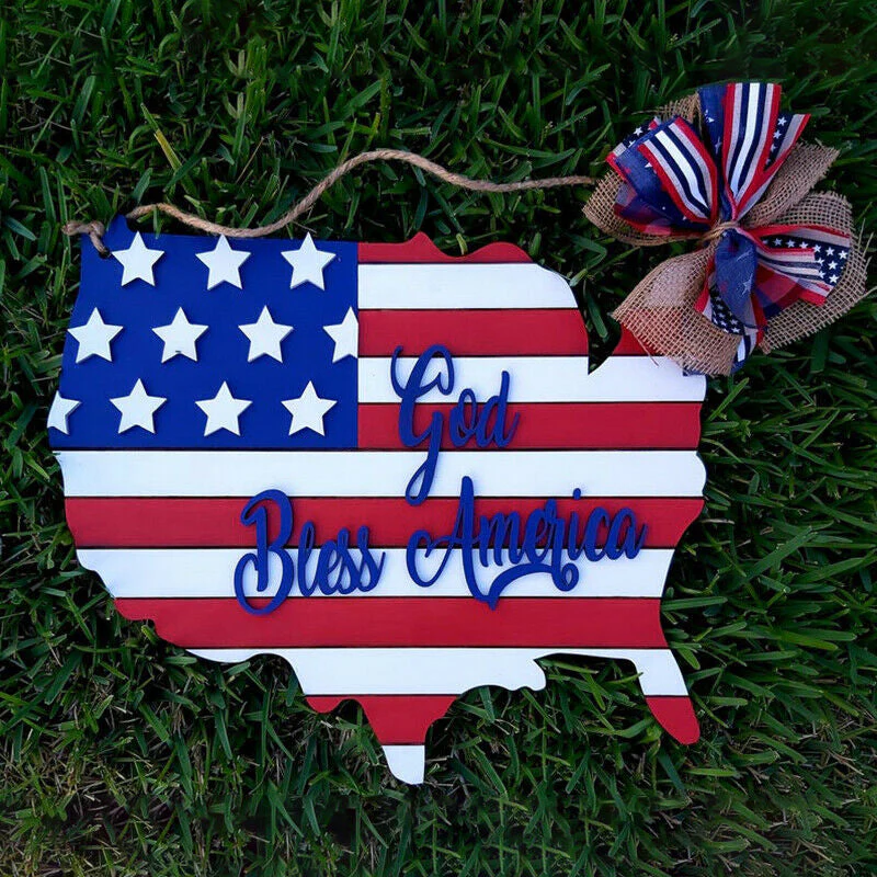 America Flag Decorative Board - Image 4