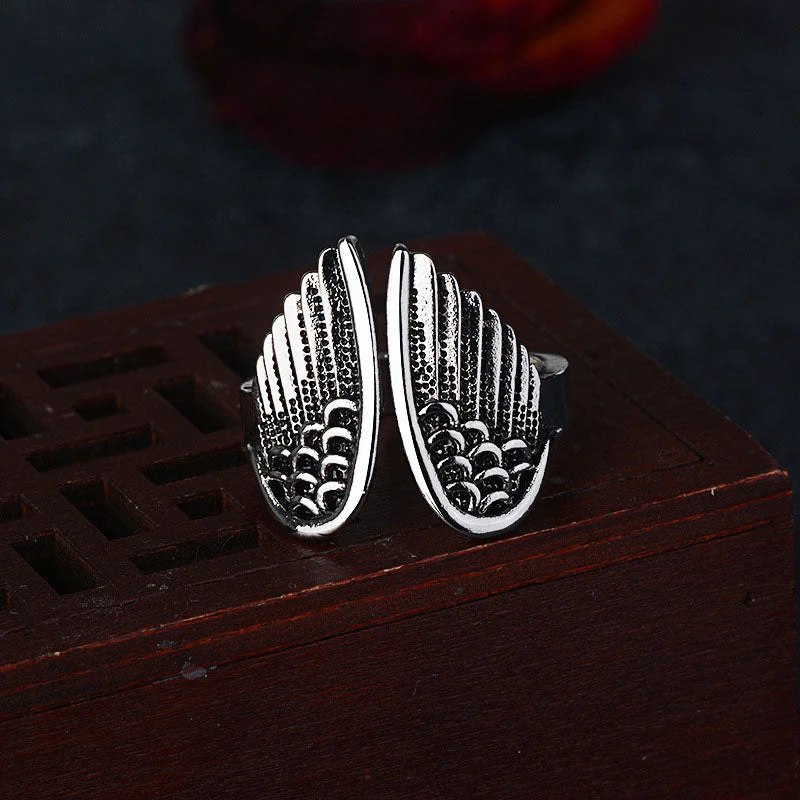 Angel Wing Silver Ring - Image 6