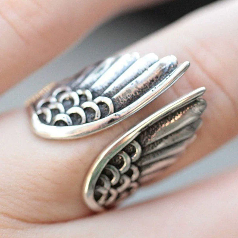 Angel Wing Silver Ring - Image 7