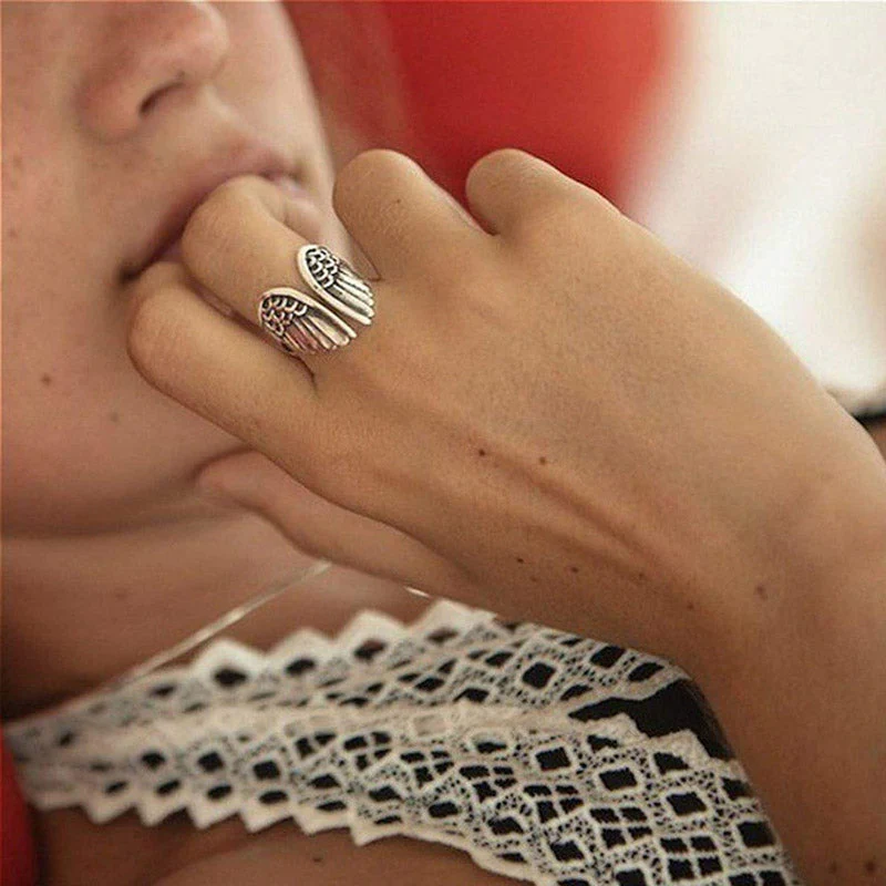 Angel Wing Silver Ring - Image 8