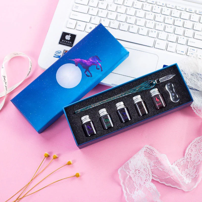 Calligraphy Pen Set with Ink and Pen Holder - Image 9