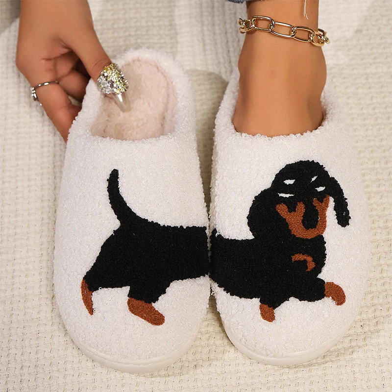 Cartoon Print Plush Slippers - Image 12