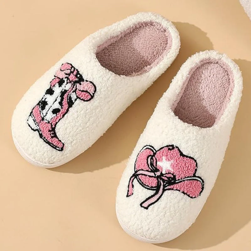 Cartoon Print Plush Slippers - Image 17