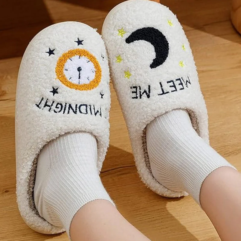 Cartoon Print Plush Slippers - Image 6