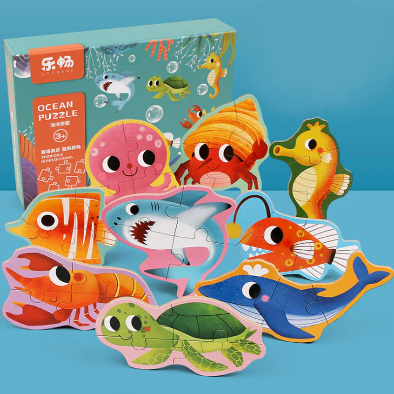 Children Education Wood Puzzle Set - Image 3