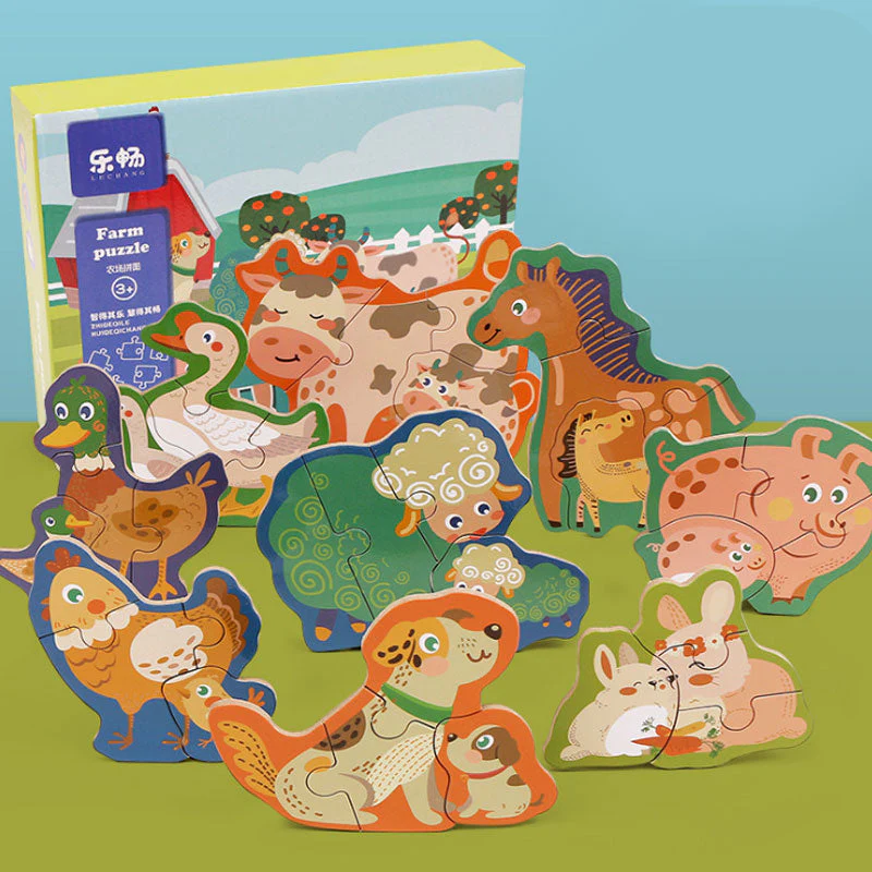 Children Education Wood Puzzle Set - Image 5