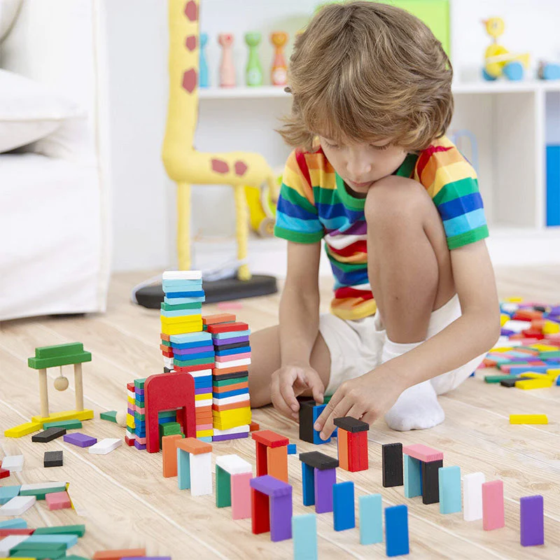 Colorful Domino Blocks Wooden Toys (120 PCs) - Image 2
