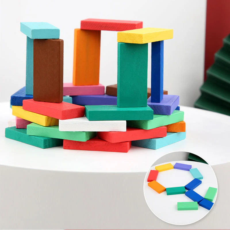 Colorful Domino Blocks Wooden Toys (120 PCs) - Image 7