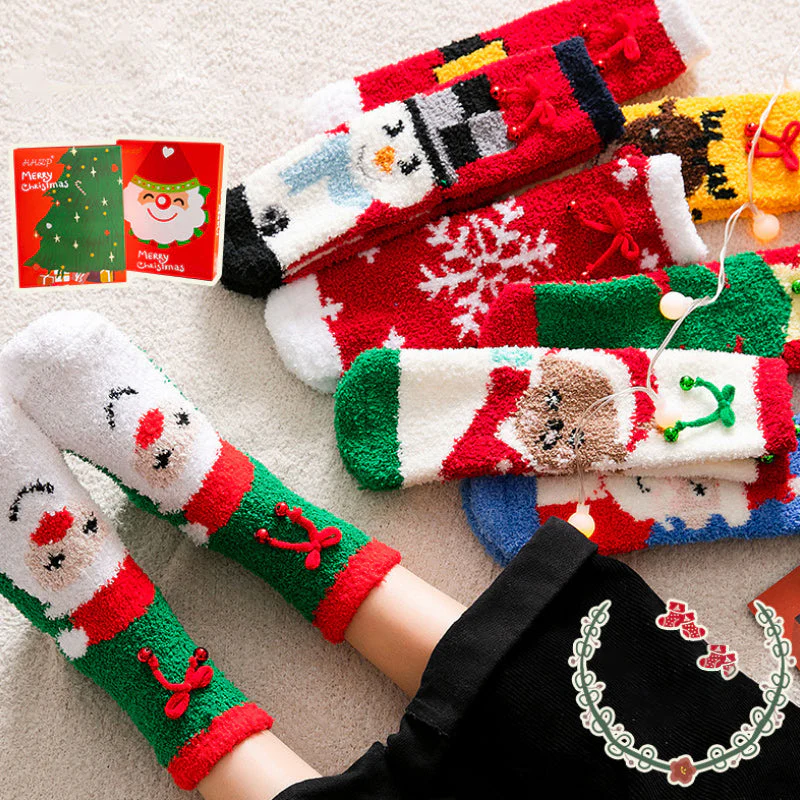 Coral Fleece Christmas Stocking Gift Box - Image 8