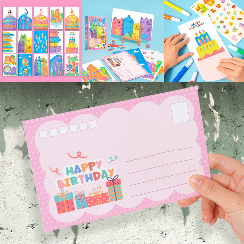 Creative Rainbow Scratch Art Postcard Set for Kids - Image 9