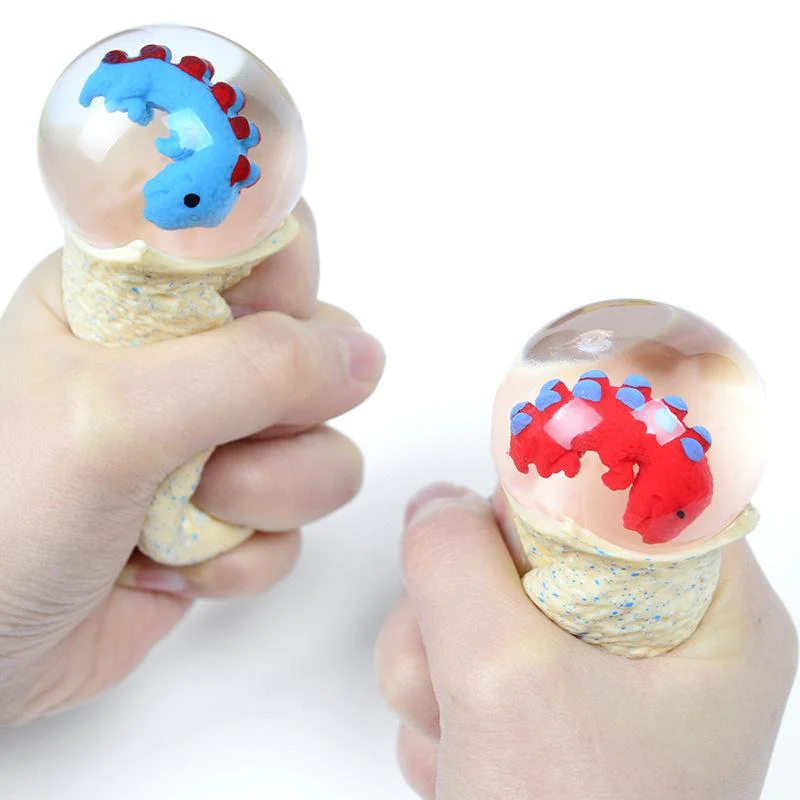 Dinosaur Egg Squeezable Stress Relief Toy Ball - Image 2