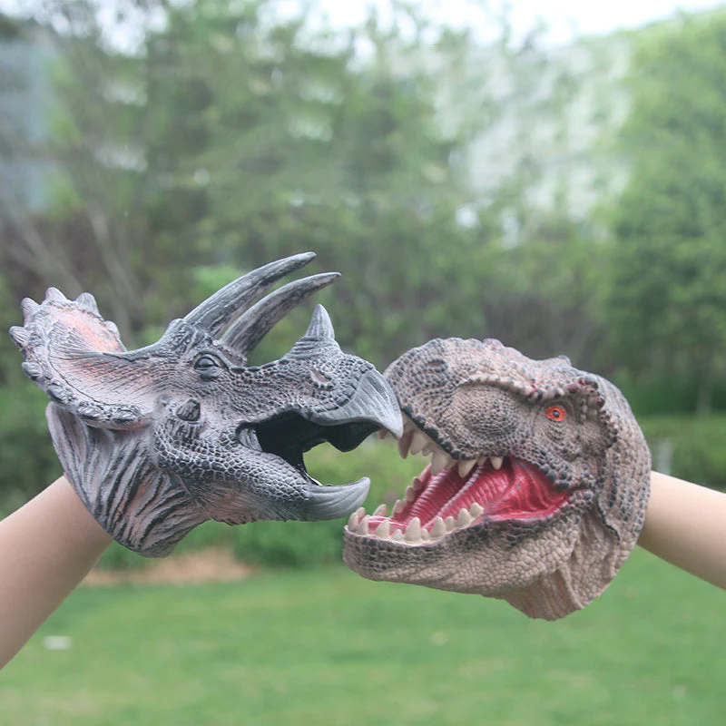 Dinosaur Hand Puppet Gloves - Image 2
