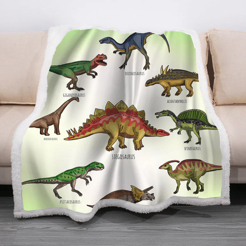 Dinosaur Theme Soft Fleece Blanket - Image 11