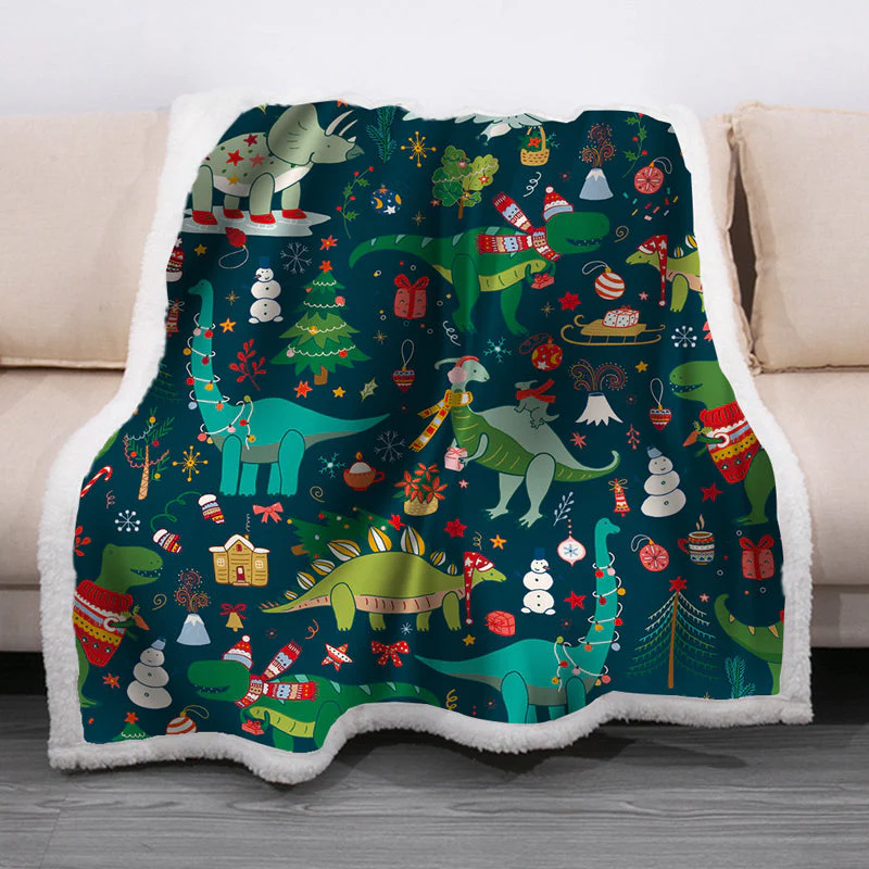 Dinosaur Theme Soft Fleece Blanket - Image 6
