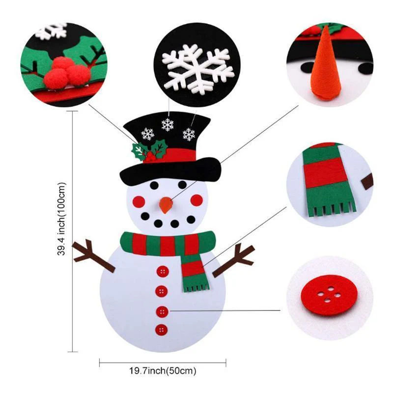 DIY Felt Christmas Snowman Set - Image 7