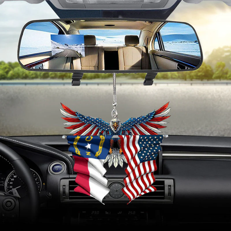 Eagle Flag Hanging Ornament for Car - Image 4