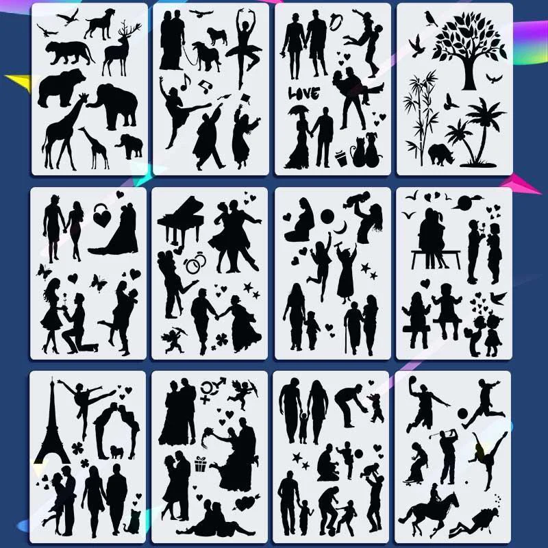 Fast Draw Stencil Art Templates( 12 Sheets/Set ) - Image 17