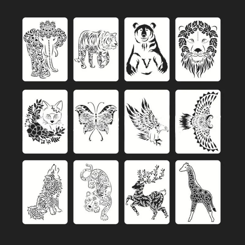 Fast Draw Stencil Art Templates( 12 Sheets/Set ) - Image 18