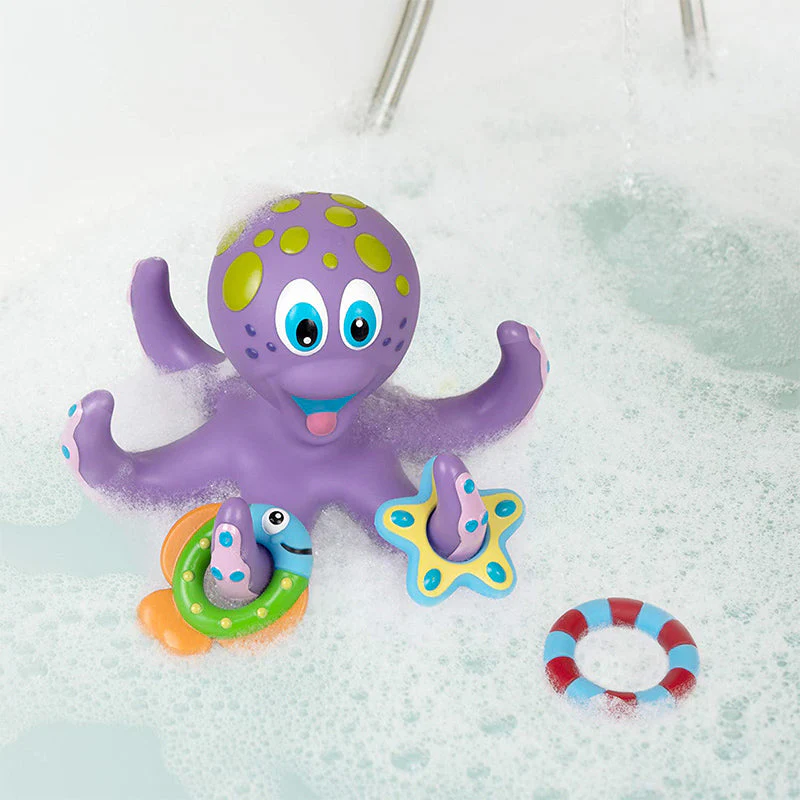 Floating Purple Octopus with 3 Hoopla Rings - Image 2