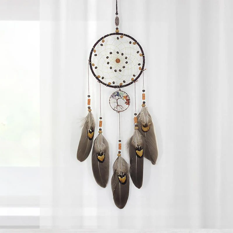 Hand Wired Chakra Tree of Life Dream Catcher - Image 3