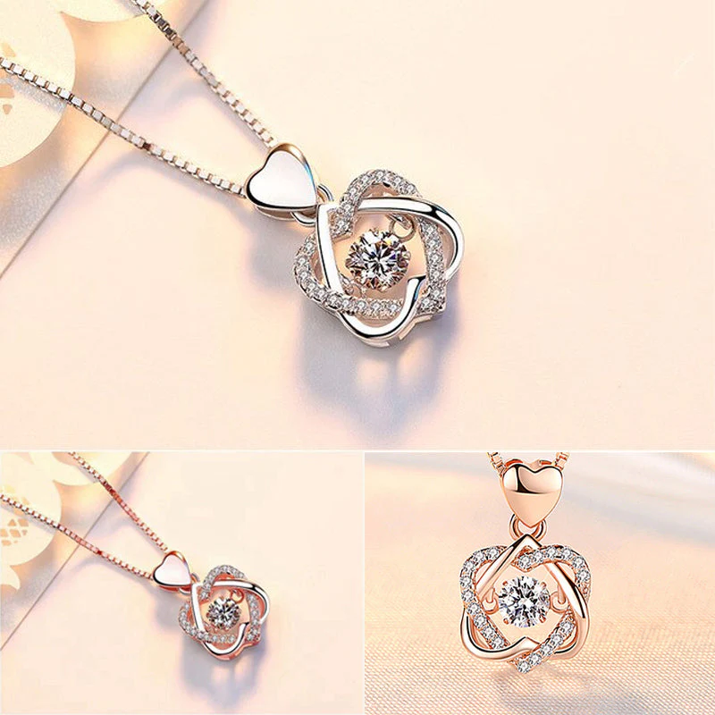 Heart necklace Set with rose - Image 13