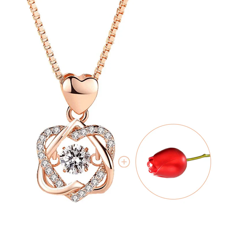 Heart necklace Set with rose - Image 5