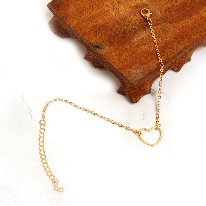 Heart Outline Ankle Bracelet - Image 7