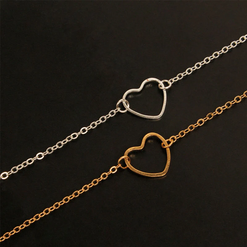 Heart Outline Ankle Bracelet - Image 8