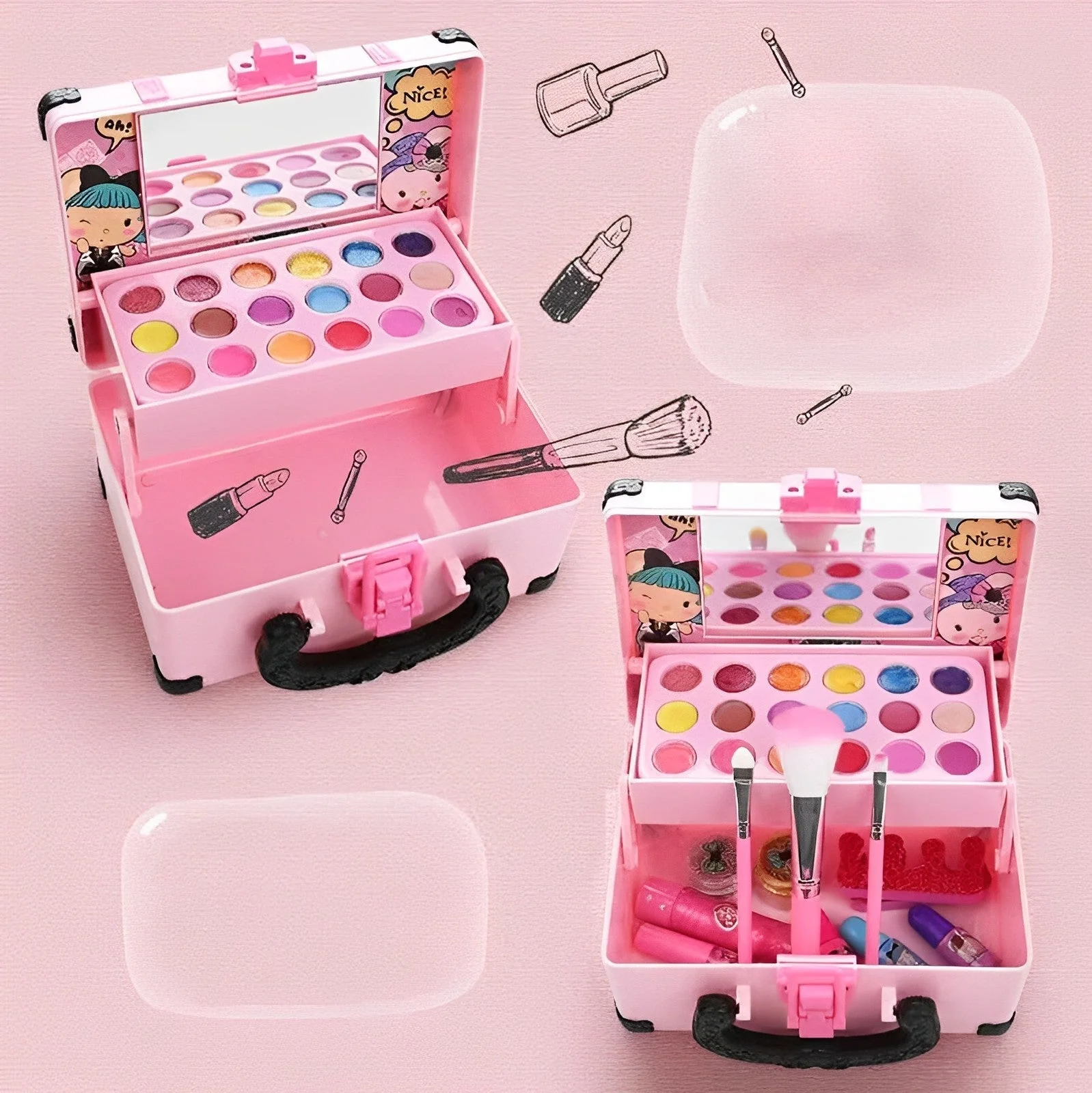 Kids Washable Makeup Beauty Kit - Image 14