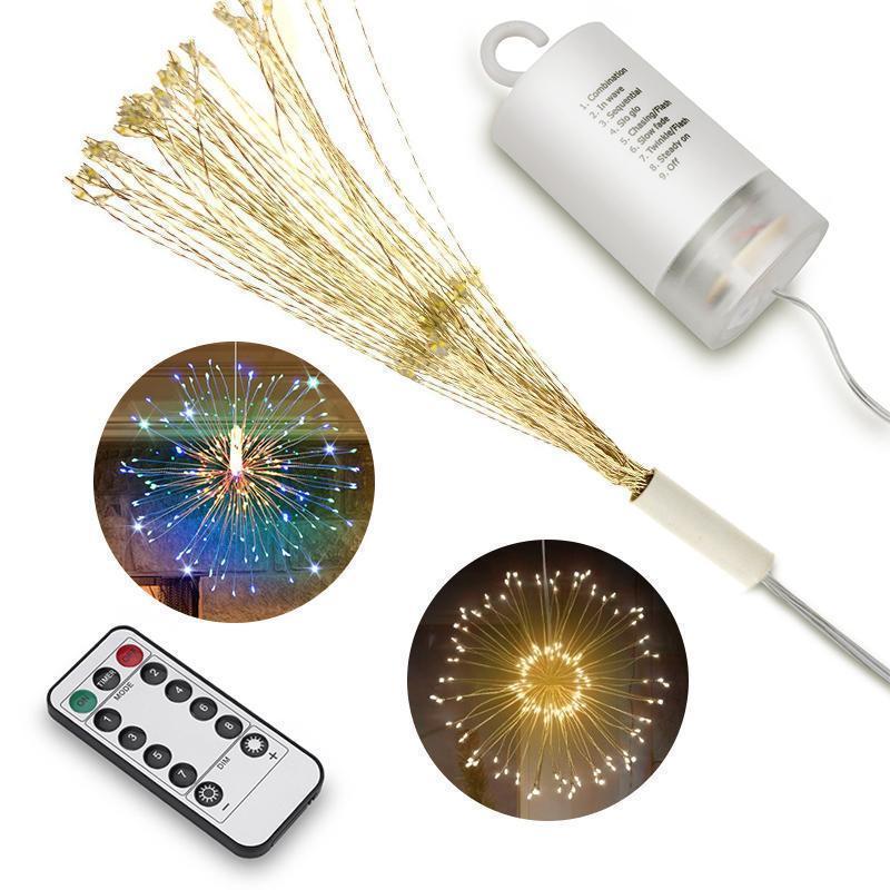 LED Copper Wire Firework Lights, 120 brilliant LED lamp beads - Image 9