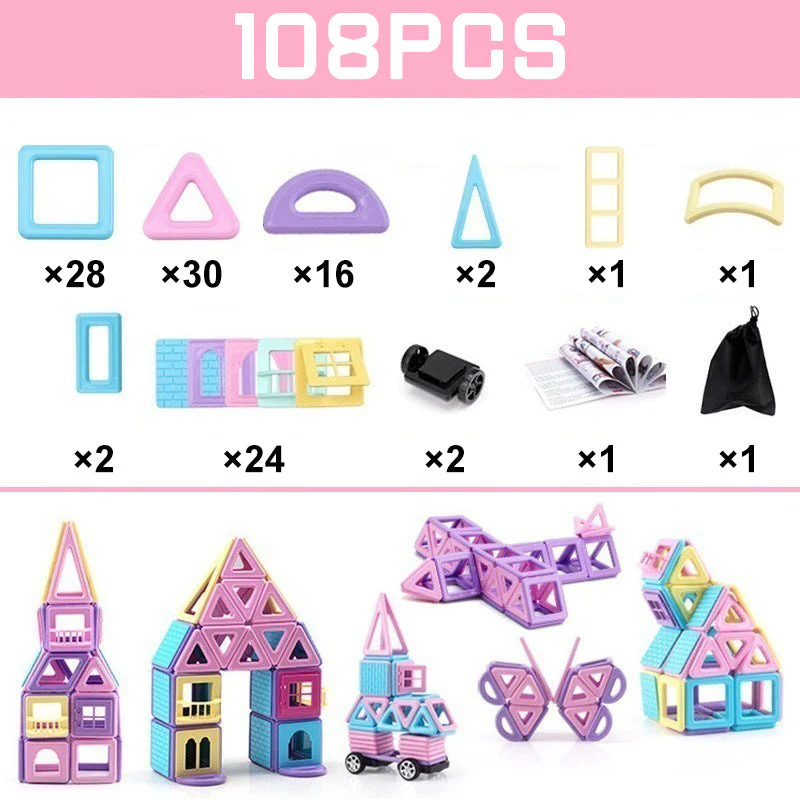 Magnetic Macaron Color Construction Set - Image 12
