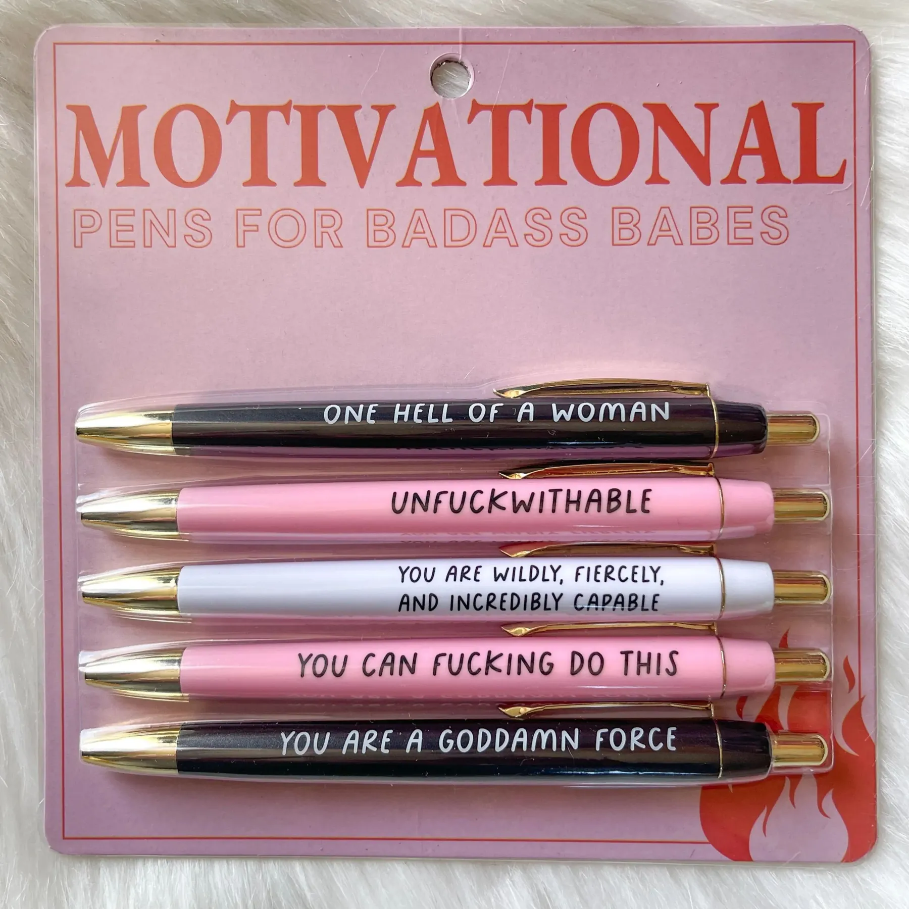 Motivational Badass funny Pens Set(5pcs) - Image 2