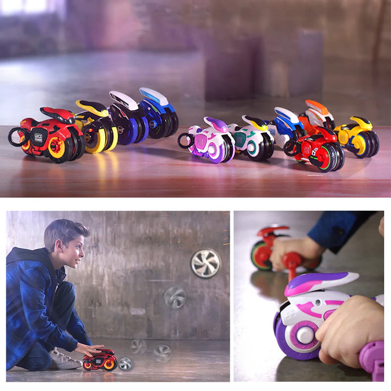New Motorcycle Wheel Kids Battle Toys - Image 3