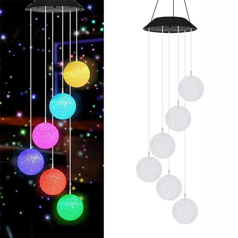 Outdoor Solar Particle Ball Wind Chime Lights - Image 4