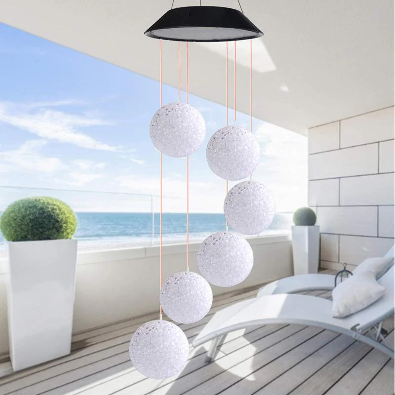Outdoor Solar Particle Ball Wind Chime Lights - Image 5