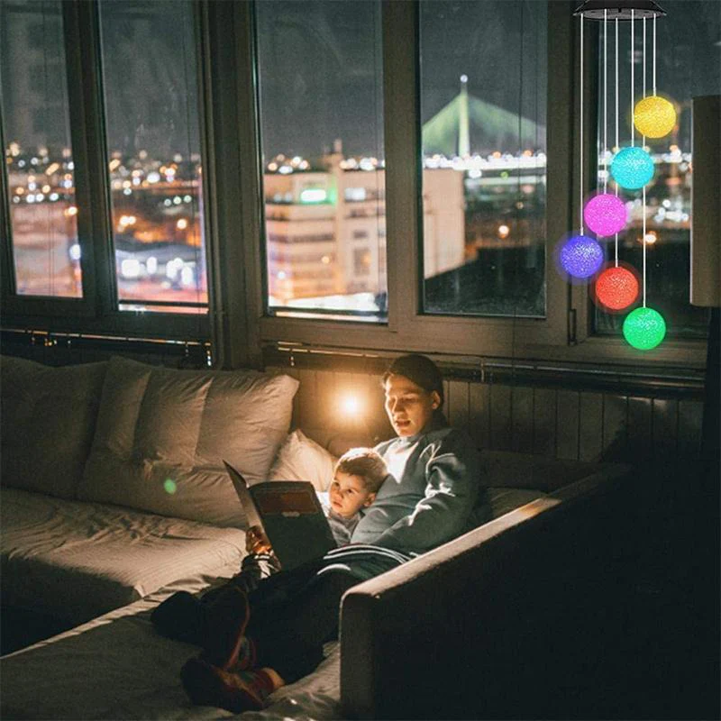 Outdoor Solar Particle Ball Wind Chime Lights - Image 8