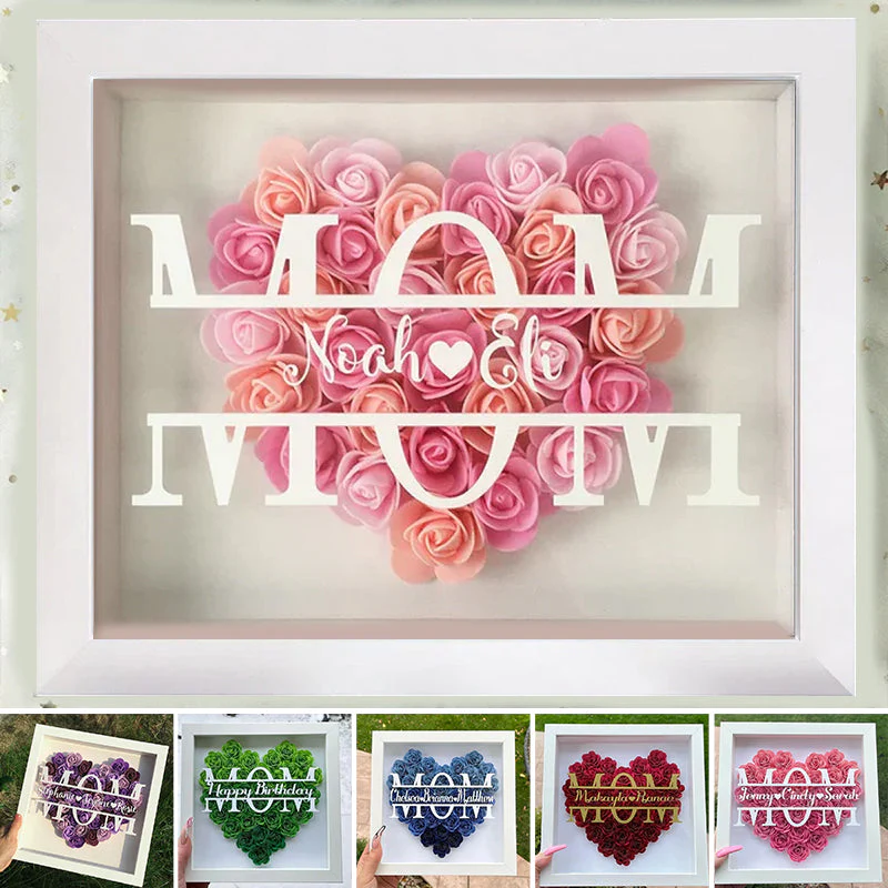 Personalized Mom Flower Shadow Box - Image 6