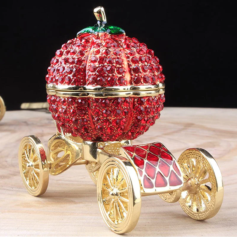 Pumpkin Carriage Rhinestones Jewelry Box - Image 14