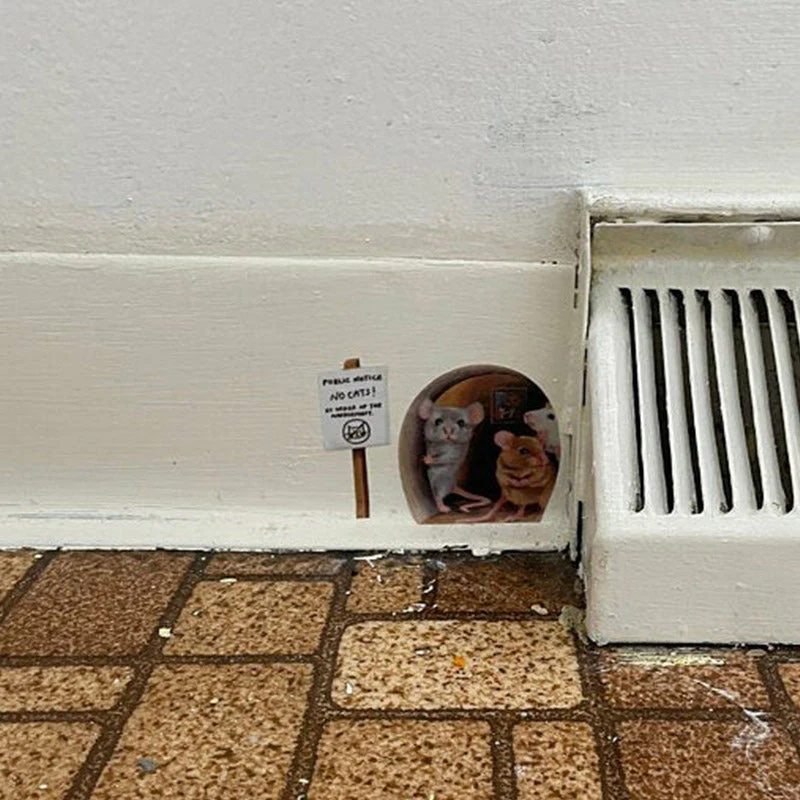 Realistic 3D Mouse Hole Wall Stickers - Image 15