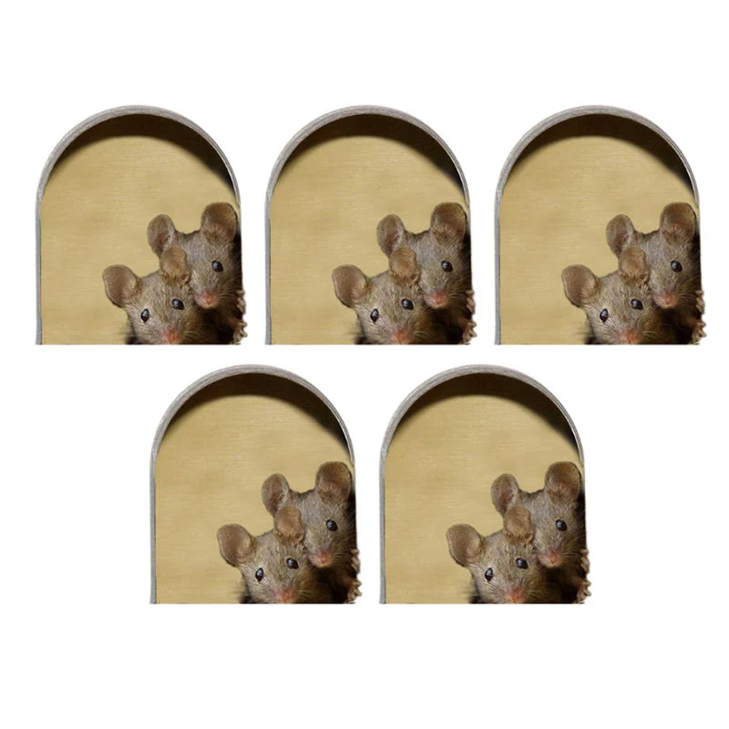 Realistic 3D Mouse Hole Wall Stickers - Image 23